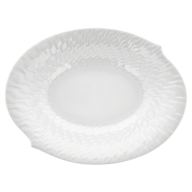 Serving dish, small, Shape "Waves Relief", white, L 18 cm