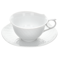 Teetasse, Form "Wellenspiel Relief", Weiß, V 0,15 l