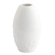 Leuchter, mittel, Faustkeilserie, Weiß, H 11 cm