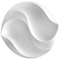 Sauce bowl, Shape "Waves Relief", white, Ø 12,5 cm
