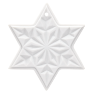 Christmas star, white, bisque, H 5 cm