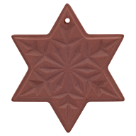 Christmas star, Medals boettger stoneware, H 5 cm