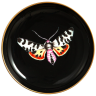 Schälchen mit Hänger, Bärenspinner auf schwarzem Hintergrund, Ø 13 cm