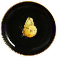 Schälchen mit Hänger, Goldene Acht auf schwarzem Hintergrund, Ø 13 cm