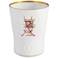 Champagnerbecher, Schwerterrelief, Schwerterjubiläum - Kratervase, H 10,5 cm