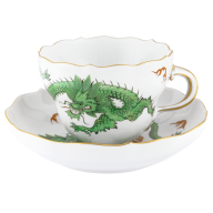 Cappuccinotasse, Form "Neuer Ausschnitt", Ming-Drache, grün, V 0,25 l