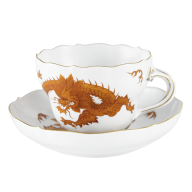 Cappuccinotasse, Form "Neuer Ausschnitt", Ming-Drache, rot, V 0,25 l