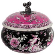 Dose, reiche indische Malerei, Form "Neuer Ausschnitt", H 18 cm