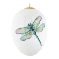 Osterei, groß, Libelle, grün, H 7 cm