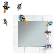 Spiegel Die Suche nach dem Glück II, Unikat, Silvia Klöde, H 67 cm