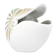 Nautilusschale " Golden dots", Unikate Maria Walther, H 13,5 cm