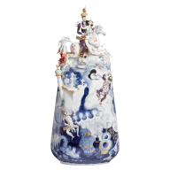 Vase "1001 Nacht" nach Prof. H. Werner, mit Figur Zauberpferd, H 73 cm