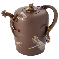 Eidechsenkanne "Fantasie Libellen", H 13,5 cm