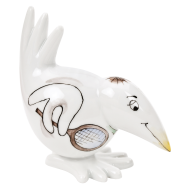 Vogel Spaßvogel, Tennisspieler, H 6,5 cm