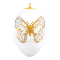 Osterei, Schmetterling, gold, H 5 cm