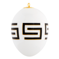 Osterei, groß, "Royal Meander", Limited Collection, H 7 cm