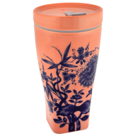 Coffee to go Becher mit Porzellandeckel, Form "Nova", "The Original", rot, V 0,35 l