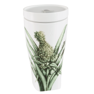 Coffee to go Becher mit Porzellandeckel, Form "Nova", Ananas, V 0,35 l