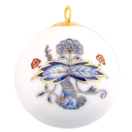 Baumschmuck Kugel, Noble Blue, Zwiebelkante, Ø 5 cm