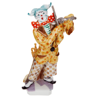 Band of Artists Clown Playing the Violin, Coloured, with platinum