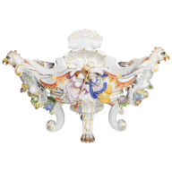 Zitronenkorb "Alte Blumenmalerei und Früchte"