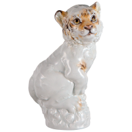 Chinesisches Jahrestier Tiger, Gelbes Fell, H 12 cm