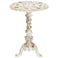 Porzellantisch "Blumen in Purpur und Grün", H 85 cm