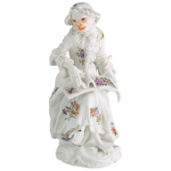 Affenkapelle Sängerin, FF-Malerei mit Schmetterlingenund Insekten, H 12,5 cm