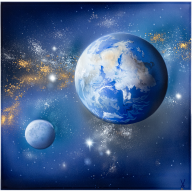 Wandbild "Unsere Erde", Lim. 50, 40 x 40 cm