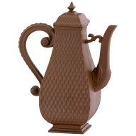 Kanne, Böttgersteinzeug, graviert, H 16 cm