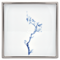 Platter, Shape "MEISSEN® Cosmopolitan", Blue Orchid Platinum, 17 x 17 cm