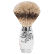 Mühle Edition Meissen, Rasierpinsel, Ming Drache mit Silberspitz Dachszupf, H 12,8 cm 493 ED MEISSEN