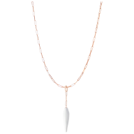 Collier Bloom Collection, 925 Silber rosé vergoldet, bestehend aus einer Kette, Länge 63 cm und einem Anhänger einer Knopse aus Po