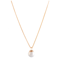 Collier Pearl Collection Pure White kurz, 750 Roségold, bestehend aus Zopfkette, Länge 45 cm mit Zwischenöse bei 42 cm, und Anhäng