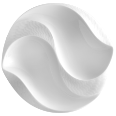 Sauce bowl, Shape "Waves Relief", white, Ø 12,5 cm