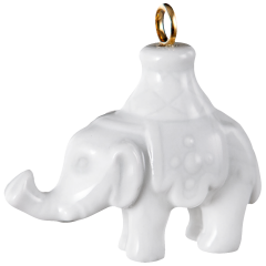 Pendant elephant white, H 3,4 cm