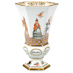 Vase, Figürliche Szenen der "Italienischen Komödie", Limitierte Meisterwerke, H 15,3 cm