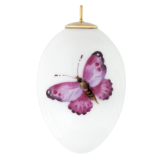 Osterei, Schmetterling, purpur, H 5 cm
