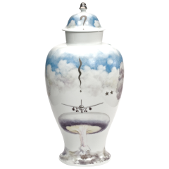 Deckelvase "Four Mushrooms", Unikat Irina Polin, H 38 cm