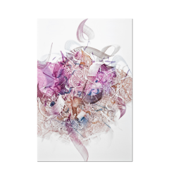 Wandbild Unikat "How could we water the Flowers", 75 x 52 cm