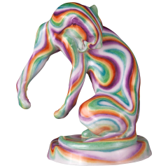 Panther, Meissen Atelier,Airbrush Look, Lim., H 17 cm