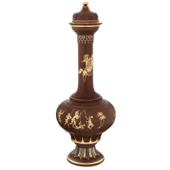 Vase "Die Entführung", Böttgersteinzeug, H 47 cm