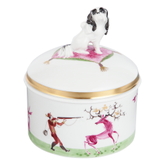 Dose "Der Cavalier", H 12 cm