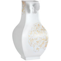 Vase, "Butterfly Collection", eckig, groß, "Giant Bloom Gold", H 25,5 cm