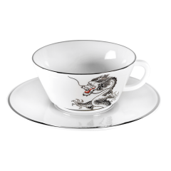Tea cup & saucer, Shape "Vitruv", Fortune Dragon, V 0,2 l