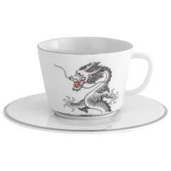 Cappuccino cup & saucer, Shape "Vitruv", Fortune Dragon, V 0,2 l