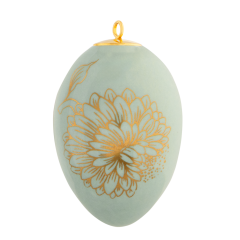 Osterei, "Golden Onion Style", Seladon, H 5 cm