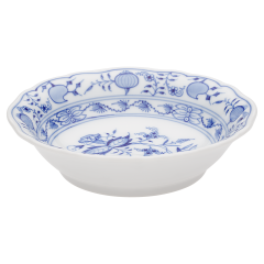 Dessertschale, Form "Neuer Ausschnitt", Zwiebelmuster, kobaltblau, weißer Rand, Ø 14,5 cm
