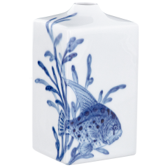 Vase, Form "MEISSEN® Cosmopolitan", "Blue Treasures", Fisch, H 15,5 cm