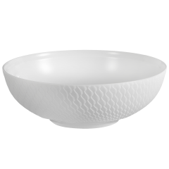Noodle bowl, large, Shape "Waves Relief", bisque white, Ø 20,5 cm